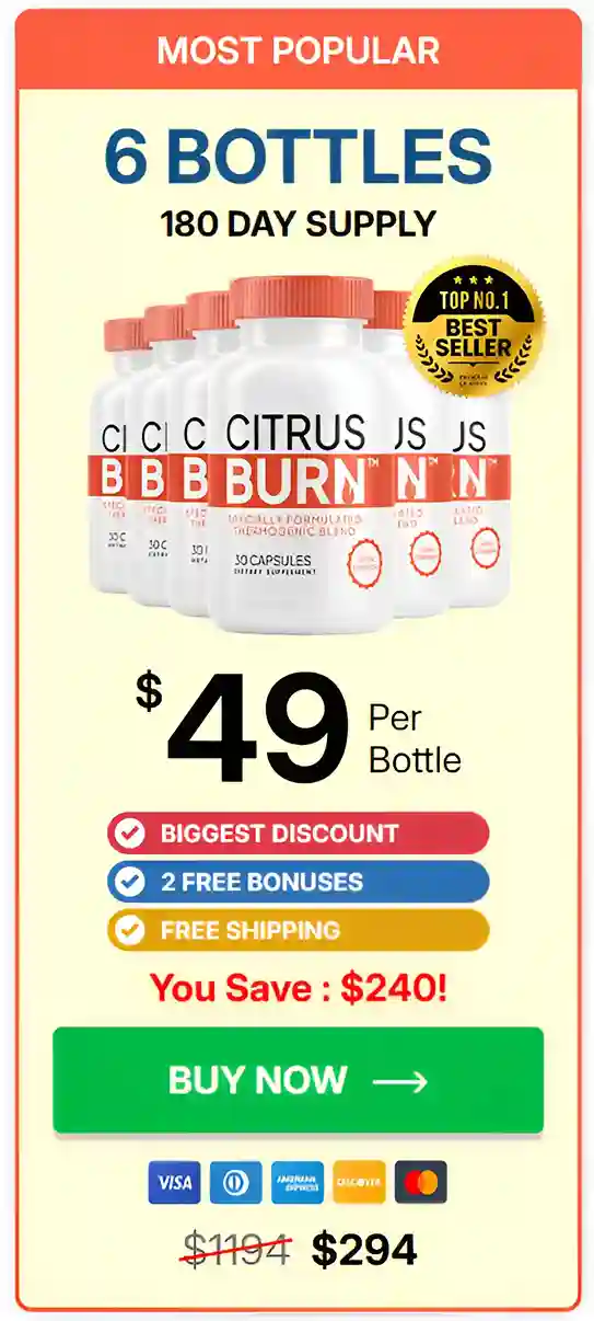 CitrusBurn 6 bottle price 
